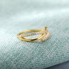 Korean Cross Rings For Women Simple  Cubic Zirconia Ring Exaggerated Crystal 2023 Trend Aesthetic Jewelry bague femme