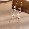 Korean Elegant Small Daisy Flower Pendant Necklace for Women Bohemian White Imitation Pearl Sunflower Choker Necklaces Jewelry