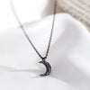 Korean Black Moon Planet Pendant Hollow Flower Bowknot Choker Necklace Women Simple Clavicle Chian Jewelry Party Gift