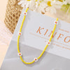 Korean Colorful Little Daisy Flower Beaded Necklace For Women Bohemian Beads Clavicle Chain Choker Necklace Jewelry