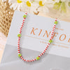Korean Colorful Little Daisy Flower Beaded Necklace For Women Bohemian Beads Clavicle Chain Choker Necklace Jewelry