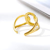 Korean Cross Wide Chain Rings For Women Stainless Steel Gold Color Adjustable Ring Party Jewelry Gift anillos