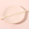Korean Cute Small Daisy Chain Choker Necklace for Women Bohemian White Lace Flower Charm Collar Necklace Summer Jewelry
