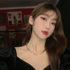 Korean Design Necklace for Women Personality Simple Temperament Circle Necklace Cool Hip Hop Style Clavicle Chain Jewelr