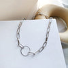 Korean Design Necklace for Women Personality Simple Temperament Circle Necklace Cool Hip Hop Style Clavicle Chain Jewelr