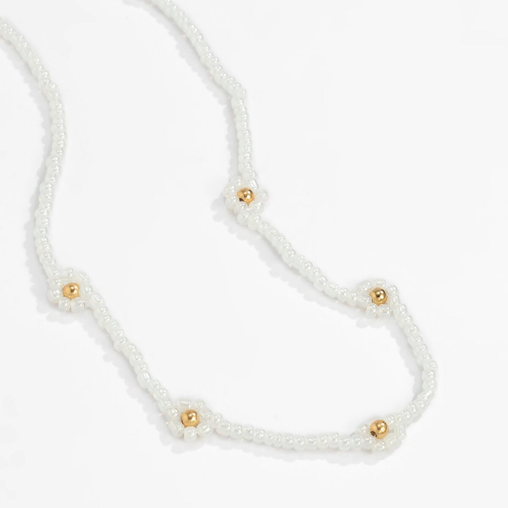 Korean Hand-woven Plastic Beaded Short Clavicle Chain Choker Necklace For Women Girls Children Flowers Neck Jewelry