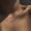 Korean Jewelry Necklace Soft Snake Bone Chain Double Layered Necklace Statement Necklace Women Choker Chain