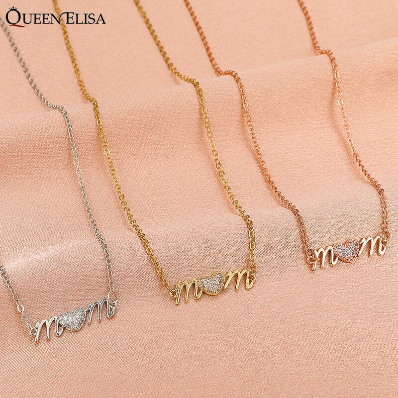 Korean Letter Pendant Necklace for Women Gold and Silver Color Love Pendant Clavicle Chain Popular Jewelry Accessories