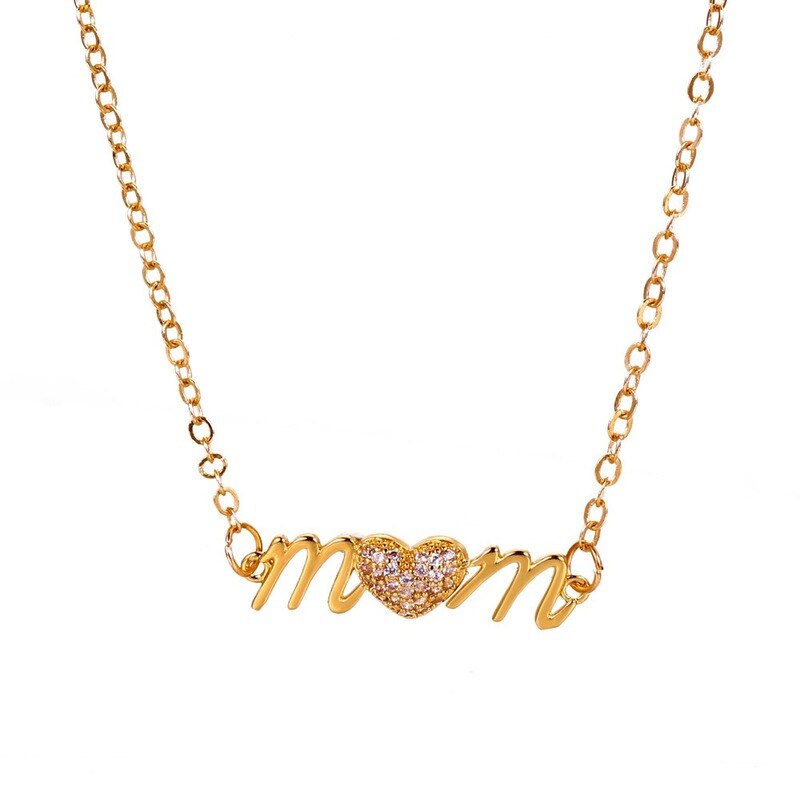Korean Letter Pendant Necklace for Women Gold and Silver Color Love Pendant Clavicle Chain Popular Jewelry Accessories