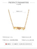 Korean Letter Pendant Necklace for Women Gold and Silver Color Love Pendant Clavicle Chain Popular Jewelry Accessories