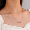 Korean Letter Pendant Necklace for Women Gold and Silver Color Love Pendant Clavicle Chain Popular Jewelry Accessories