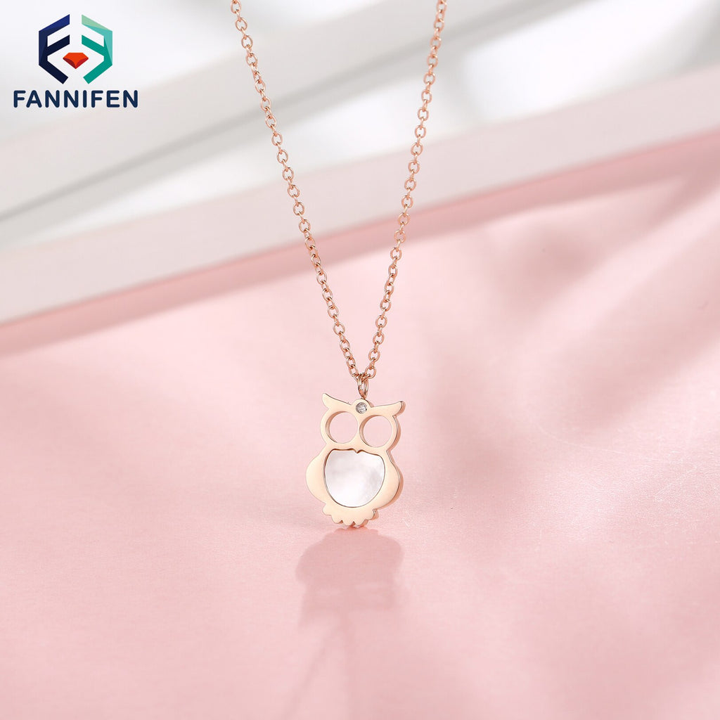 Korean  Stainless Steel Pearl Fish Tail Necklace For Women Jewelry Accessories Eagle Pendant Valentine's Day Holiday Gift