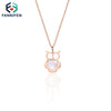 Korean  Stainless Steel Pearl Fish Tail Necklace For Women Jewelry Accessories Eagle Pendant Valentine's Day Holiday Gift