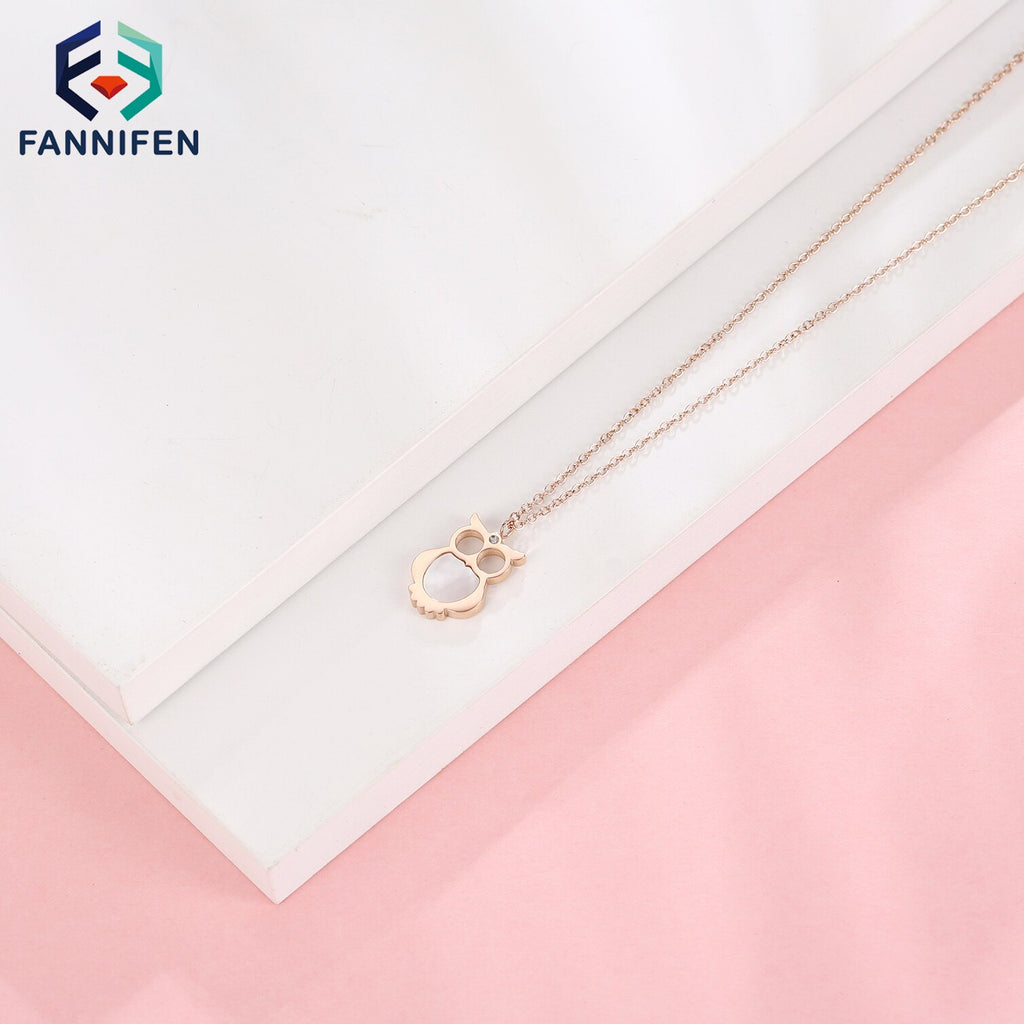 Korean  Stainless Steel Pearl Fish Tail Necklace For Women Jewelry Accessories Eagle Pendant Valentine's Day Holiday Gift