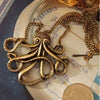 Korean Vintage Men's Pirates Of The Caribbean Necklace Octopus Pendant Round Cross Necklace Punk Punk Motorcycle Necklac