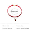 Korean Flannel Sexy Short Necklace for Women Black Two-layer Love Pendant Necklace Clavicle Chain Choker Jewelry Gift