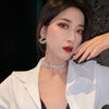 Korean Selling Jewelry Copper Inlaid Zircon  Shiny Necklace Sexy Ladies Party Necklace