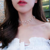 Korean Jewelry  Simple Short Necklace Imitation Pearl Necklace Gold Necklace Women Statement Necklace Jewelry Choker