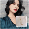 Korean Jewelry Necklace Gothic Simple Fan-shaped Rhinestone Clavicle Chain Punk  Brand Necklace Women