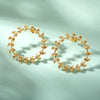 Korean Leaf Hoop Earrings For Women Minimalist Stainless Steel Earrings 2023 Trend Aesthetic Couple Jewelry Gift bijoux femme