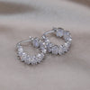 Korean Design Jewelry 14K Gold plated Simple Oval Zircon hoop Earrings Elegant Women's Daily Work Accessories