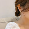 Korean Design Jewelry Exquisite Copper Inlaid Zircon Small Full Crystal Simple Pentagram Female Daily Wild Earrings
