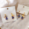 Korean Design Jewelry Personality Cute Angel Asymmetric Earrings Metal Drops Earless Earrings for women gift