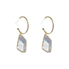 Korean Design Jewelry White Transparent Irregular Crystal Earrings  Simple Wedding Party Earrings for women