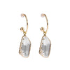 Korean Design Jewelry White Transparent Irregular Crystal Earrings  Simple Wedding Party Earrings for women