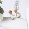 Korean Design Jewelry White Transparent Irregular Crystal Earrings  Simple Wedding Party Earrings for women