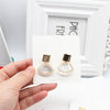 Korean Design Jewelry White Transparent Irregular Crystal Earrings  Simple Wedding Party Earrings for women