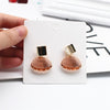 Korean Design Jewelry White Transparent Irregular Crystal Earrings  Simple Wedding Party Earrings for women