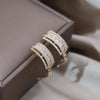 Korean Jewelry 14K Gold Plating  Multilayer Zircon Geometric Earrings Elegant Women's Daily Work Accessories