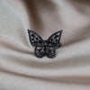 Korean Jewelry  Black Zircon Small Edition Butterfly Ring Earrings Elegant Women's Prom Party Accessories