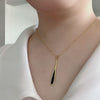Korean Jewelry Simple Water Long Black acrylic Pendant Earrings Elegant Women's Long Thin Shower Party Accessories