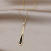 Korean Jewelry Simple Water Long Black acrylic Pendant Earrings Elegant Women's Long Thin Shower Party Accessories