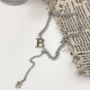 Korean Harajuku Goth Stainless Steel Necklace  For Women Hip Hop Cuban Link Chain B Letter Necklace Choker Pendant Jewelry