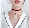 Korean Style Cute Little Red Heart Necklace Charm Women Short Chain Clavicle Elegant Women Party Jewelry Gifts