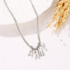 Korean Pop Simple Alloy Letters Army Clavicle Chain Necklace For Women Vintage Metal Pendant Jewelry