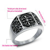 Korean Punk JewelryMen's Cross Stainless Steel Ring Personality Retro Couple Ring