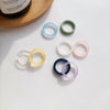 Korean Retro Geometric Color Fruit Ring Korean Version Of INS Wind Transparent Ring Girl Candy Color Fruit Ring