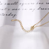 Korean Shell Stone Crystal Love Arrow Necklace Woman Exquisite Wild Short Clavicle Chain Anniversary Gifts Jewelry