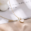 Korean Shell Stone Crystal Love Arrow Necklace Woman Exquisite Wild Short Clavicle Chain Anniversary Gifts Jewelry