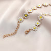 Korean Simple Pearl Clavicle Chain Daisy Necklace Vintage SunFlower Necklaces For Women Trendy Short Choker Neck Accessories