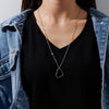 Korean Style Hollow Love Heart Pendant Necklaces for Women Simple Gold Silver Color Long Chain Necklaces Femme Jewelry Gifts