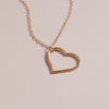 Korean Style Hollow Love Heart Pendant Necklaces for Women Simple Gold Silver Color Long Chain Necklaces Femme Jewelry Gifts