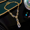 Korean Style Metal Chain Around the Neck Design Personality Hip-Hop Clavicle Chain Exaggeration Necklaces Jewelry Gothic