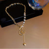 Korean Style Metal Chain Around the Neck Design Personality Hip-Hop Clavicle Chain Exaggeration Necklaces Jewelry Gothic