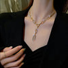 Korean Style Metal Chain Around the Neck Design Personality Hip-Hop Clavicle Chain Exaggeration Necklaces Jewelry Gothic