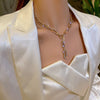 Korean Style Metal Chain Around the Neck Design Personality Hip-Hop Clavicle Chain Exaggeration Necklaces Jewelry Gothic